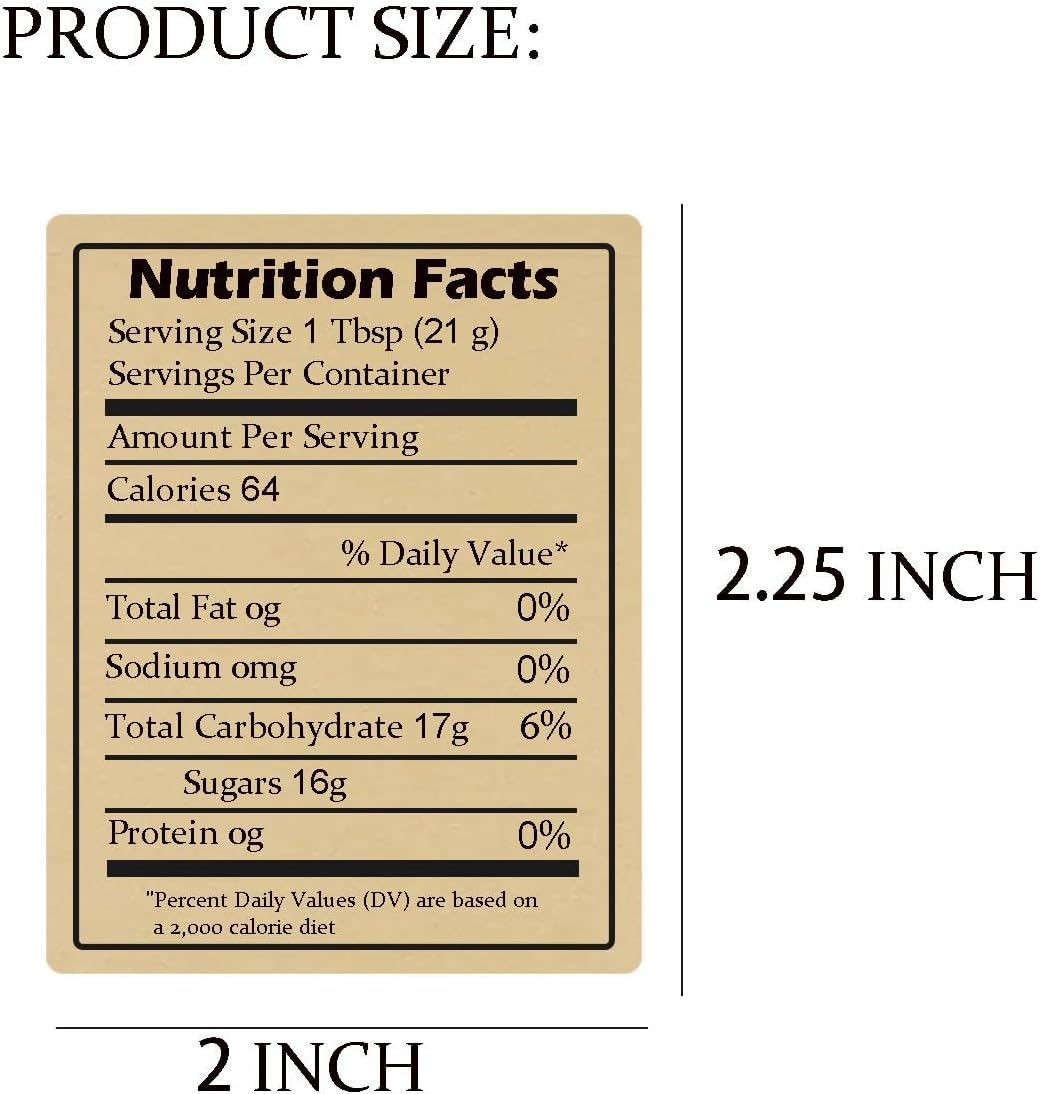 Nutrition & Fitness Coaching Fulham - 600pcs Self-Adhesive Kraft Nutrition Honey Labels