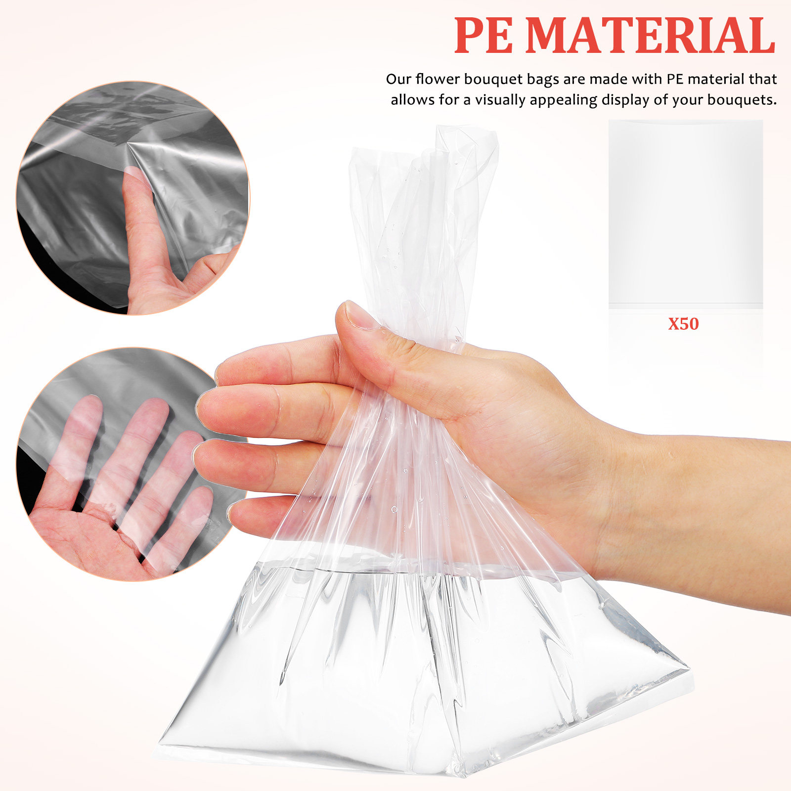50pcs Flower Bags Plastic Fres - огляд і ціна Nutrition & Fitness Coaching Fulham