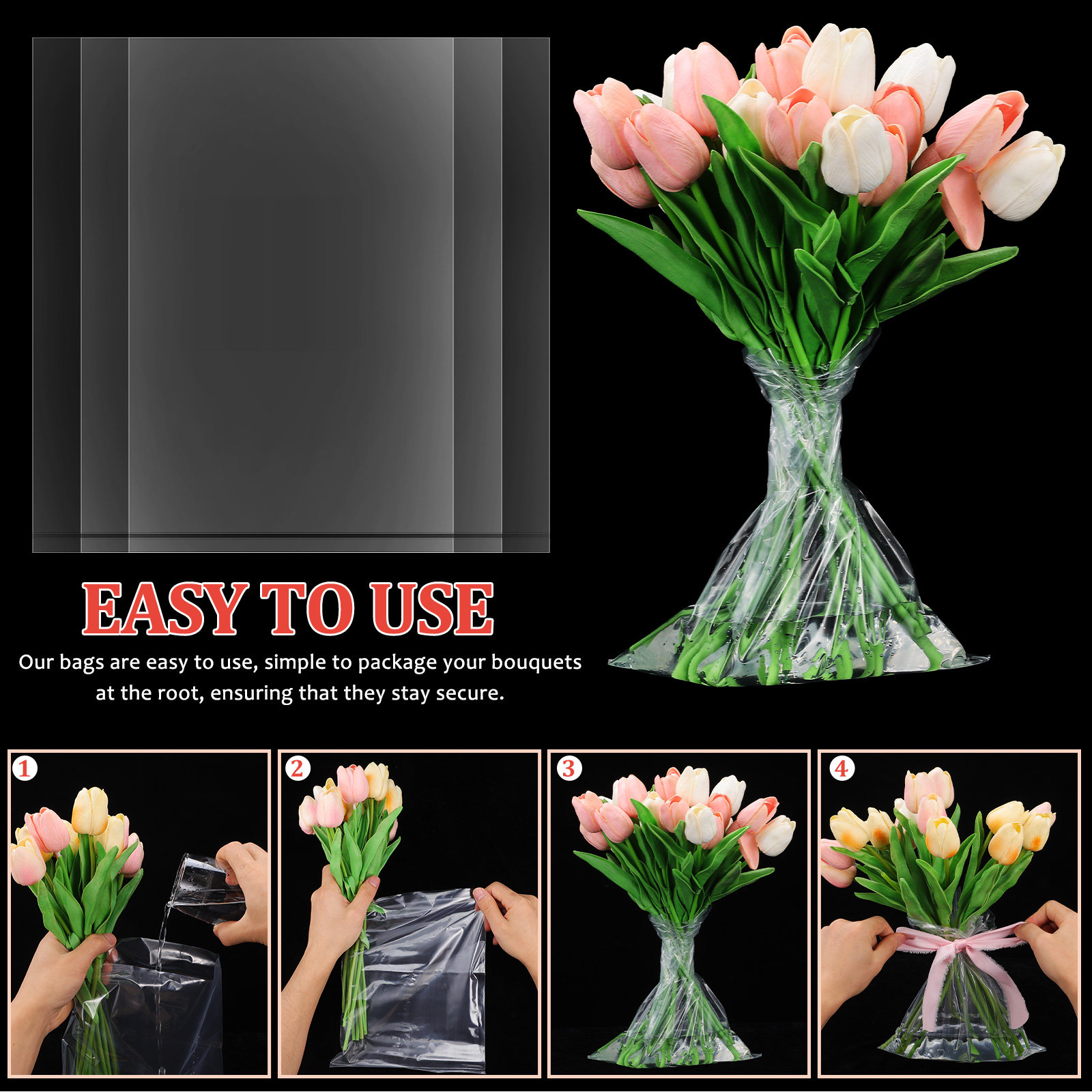 50pcs Flower Bags Plastic Fres - огляд і ціна Nutrition & Fitness Coaching Fulham