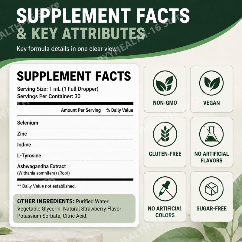 Docteat Thyroid Support Liquid - огляд і ціна Iodine Drops Supplement