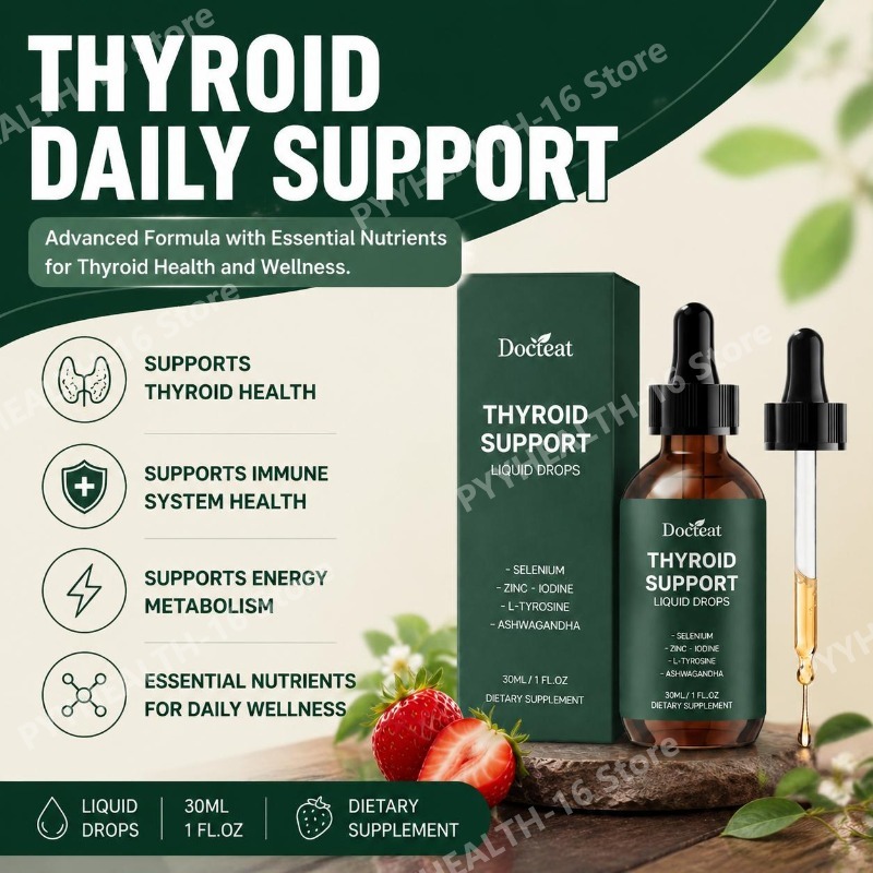 Docteat Thyroid Support Liquid - огляд і ціна Iodine Drops Supplement